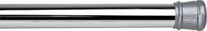Tension Curtain Spring Loaded Adjustable Bathroom Shower Rod Closet Pole Silver - Picture 1 of 3