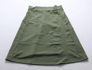 The Skirt Lady Womens Solid Stretch Knee Length Skirt EJ3 Olive Green Medium NWT - Picture 1 of 3