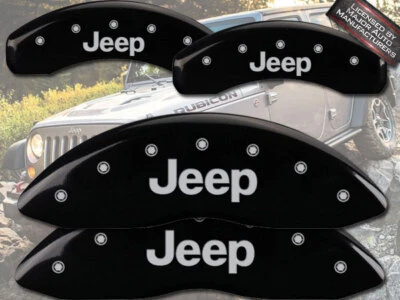 2006-2010 "Jeep" Commander Front + Rear Black MGP Brake Disc Caliper Covers - Image 1 of 4