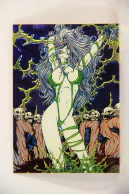 Lady Death Chromium 1994 Trading Card #62 Green Hell ENG L006299 - Image 1 of 2