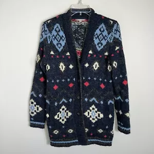 Suéter Cárdigan Royal Robbins Mezcla Alpaca-Azul Gris Patrón-Mujer XS - Imagen 1 de 10