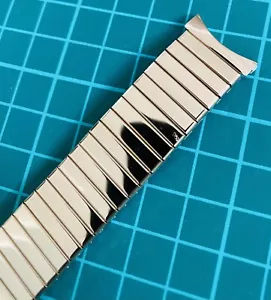 Vintage Rowi Fixo-Flex gebogen 20 mm Edelstahl erweiterbar Uhrenarmband - Bild 1 von 6