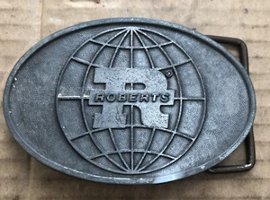 NB13129 *NOS* VINTAGE 1970s **ROBERTS** COMPANY BELT BUCKLE - Picture 1 of 5