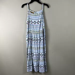 Wrangler Dress Girls Size Small White Southwestern Print Sleeveless Summer NWT - Picture 1 of 11