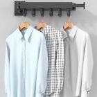 Space Saving Folding Clothes Hanger Cloth Drying Rack Wall Mount Retractable