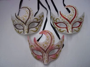 Mask Venetian Mask Costume Mask Masquerade Party 3 Colors Available - Picture 1 of 8