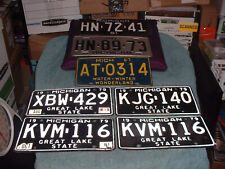 VINTAGE MICHIGAN LICENSE PLATE LOT 1950'S, 1960'S, 1970'S