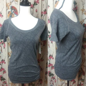Ellen Tracy Active Heather Grey T-Shirt Top - Picture 1 of 4