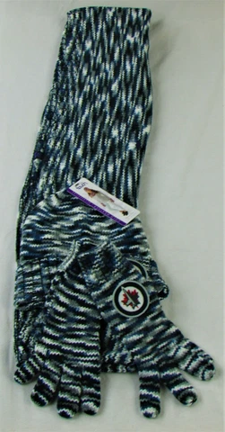 Winnipeg Jets NHL Touch Green 3 Piece Winter Accessories Scarf, Beanie & Gloves Cover