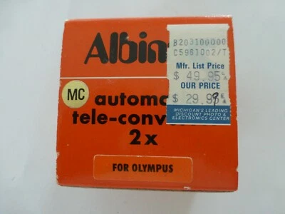 Super Albinar Auto Tele-Converter 2x Lens with Caps/Hard Case for Olympus in Box - Image 1 of 4