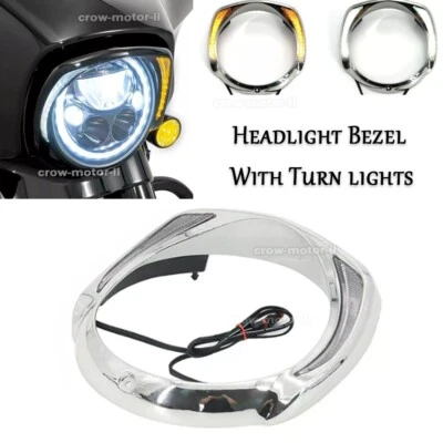 FOR Harley Street Glide Special FLHXS 2014-2023 Headlight LED Light Ring Lamp - Image 1 of 4