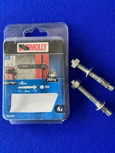 Molly B&D 2 Metal Frame Fixing Secure M44404 8mm 360kg concrete brick breeze - Picture 1 of 1