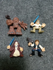 Lot of 4 STAR WARS Galactic Hero's- Old Ben Kenobi, Han, Luke, Chewbacca - Picture 1 of 9