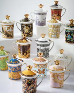 VERSACE DE ROSENTHAL, ALEMÁN "30 AÑOS D.DV. FLORALIA" TAZA CON TAPA, 12 0Z - Imagen 1 de 6