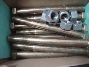 M16 x 160mm Hex Head Bolt , LOT of 10(X),yellow zinc Grade 8 hi-Tensile - Picture 1 of 7