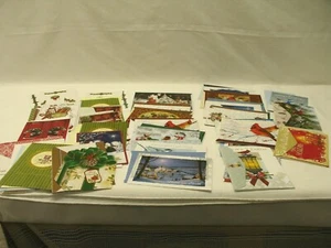 Beautiful Vintage New Christmas Cards With Matching Envelopes, Lot Of 32 - Picture 1 of 12