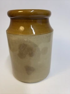 Stoneware Salt Glazed Storage Utensil Pot 17.5cm tall 12cm diameter - Picture 1 of 6