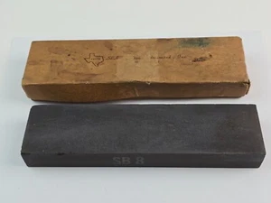 Sticks & Stones Unlimited Inc Vintage SB-8 Sharpening Stone   8" x 2" -has chip - Picture 1 of 8