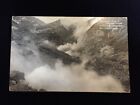#6666 Japanese Vintage Post Card 1930s / The jetting crater of Owakidani Hakone