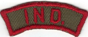 BOY SCOUT INDIANA (IND.) KRS KHAKI AND RED STATE STRIP WITH BLACK BACK STITCH - Picture 1 of 2