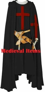 Middle Ages Crusader Cape Cloak & Tunic Multicolored Costume For Adult LARP SCA - Picture 1 of 19