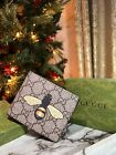 Gucci Wallet Brown Bee Leather For Men Gift 100% Authentic With Box