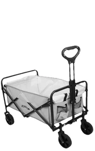 Small Beige Folding Car boot Shopping Trolley For Courier or Picnic Outdoor Cart - Picture 1 of 14