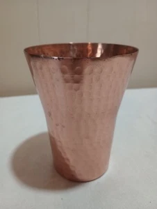 Isha Hammered Copper Tumbler Cup, 4.5 In X 3.5 In, India - Picture 1 of 6