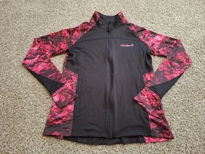 Women's Huntworth Zip Up Jacket Size M Black Pink Camo, Thumb Holes - Picture 1 of 16