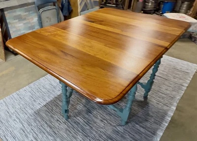 Refurbished Early 1900’s English Gate Leg Jacobean Revival Style Dining Table - Image 1 of 4