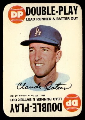 Juego Topps 1968 Claude Osteen -- Los Angeles Dodgers #12 Foto 1 de 2