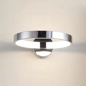 JONATHAN Y 14" Contemporary Dimmable Integrated LED Metal Wall Sconce, Chrome - Picture 1 of 9