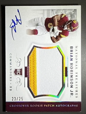 49ERS RB ROOKIE RPA SSP#23/25 AUTO 2022 BRIAN ROBINSON NATIONAL TREASURES RC - Image 1 of 4