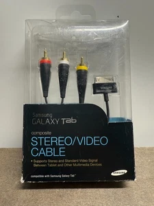 Composite Stereo Video Sync Cable for Samsung Galaxy Tab 30-Pin Media Stream OEM - Picture 1 of 2
