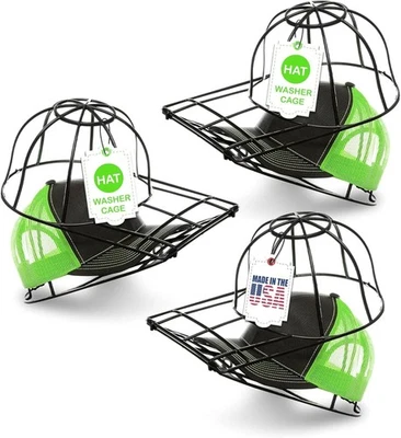 Оригинальная и запатентованная клетка для мойки бейсбольных шляп 3 шт. черная  - Изображение 1 из 4