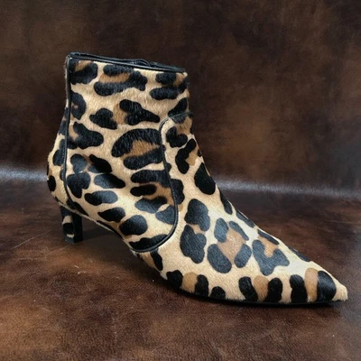 Botas al Tobillo Aquatalia Marilisa Estampado Leopardo Mujer Talla 7.5 Cremallera Lateral Foto 1 de 4