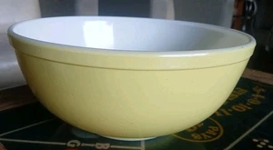 Pre-1950 UNNUMBERED Pyrex Yellow 4-QT Mixing Bowl Large - Picture 1 of 23