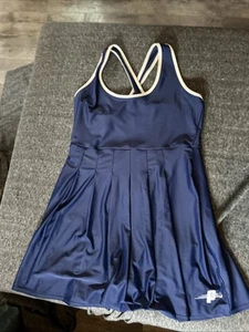 Prince Pickleball Cross-Back Pleated Tennis Dress Navy Blue  Size XL Stretch - Picture 1 of 7