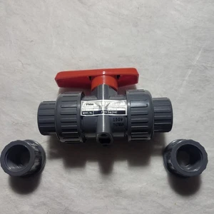 FNW Manual CPVC True Union Ball Valve 3/4" FNW340NEF Max Working Pressure 150PSI - Picture 1 of 7