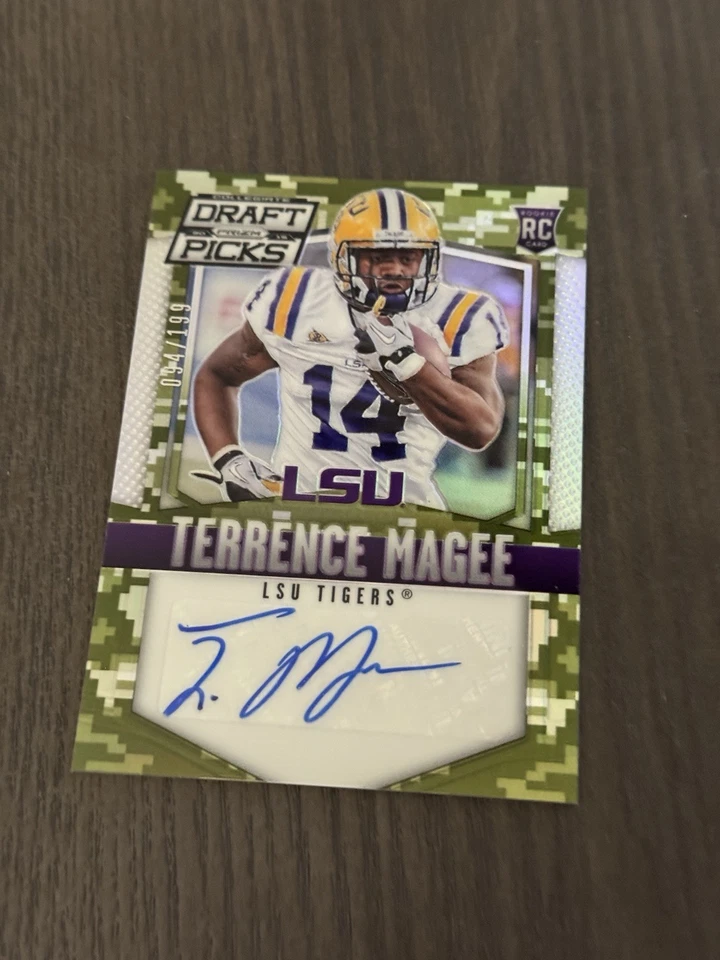 2015 Panini Prizm Collegiate Draft Picks Camo Auto /199 TERRENCE MAGEE Rookie RC - Image 1 of 3