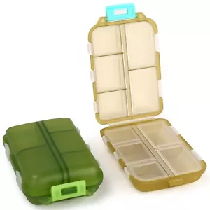 2 Pack Portable Weekly Pill Box Organizer Moisture-Proof with 10 Compartments - Picture 1 of 7