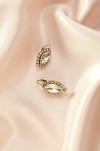 Stella and Dot Gold RITZY Kristall Ohrringe, Neu in Verpackung! - Bild 1 von 2