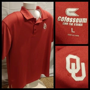 Herren Colosseum Own The Stands NCAA Oklahoma Sooner Poloshirt Größe Large sehr guter Zustand! - Bild 1 von 10