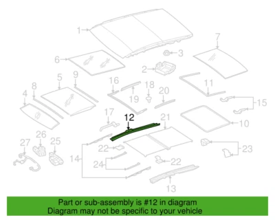 Mandíbula guía techo corredizo izquierdo mercedes-benz ml63 ml550 ml350 2011-2016 2127820286 Foto 1 de 3