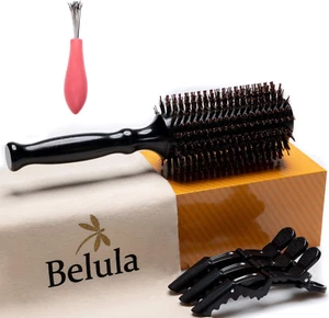 Boar Bristle round Brush for Blow Drying Set. round Hair Brush with Large 2.7... - Picture 1 of 12