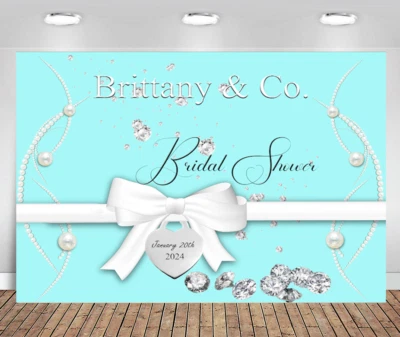 Bride and Co Theme Backdrop,Bridal Shower bride deco Party photo booth 7 x5ft - Image 1 of 4