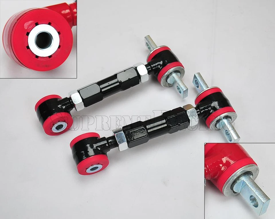 Black Adjustable Rear Camber kit Polyurethane Bushings for 1994-2001 Integra DC2 - Изображение 1 из 1