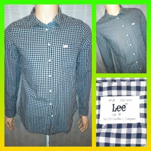 Lee Classic Black White Check Shirt Slim Fit Medium M Lee Merc Company C4 - Picture 1 of 8