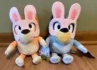 New 2024 Official Easter Bluey & Bingo With Bunny Mask 10" Plush Set Ships Fast!
