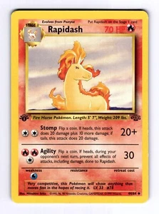 TCG Pokemon 1999 Jungle 1st Edition Rapidash 44/64 Uncommon LP - Picture 1 of 2